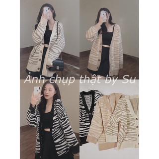 Áo cardigan len dày vằn cúc to A1938 SUSTORE