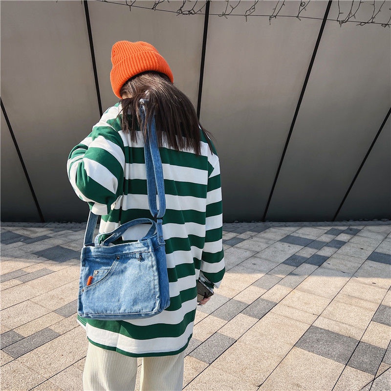 Túi Vải Denim Mini Đựng Điện Thoại Thời Trang Hàn Quốc