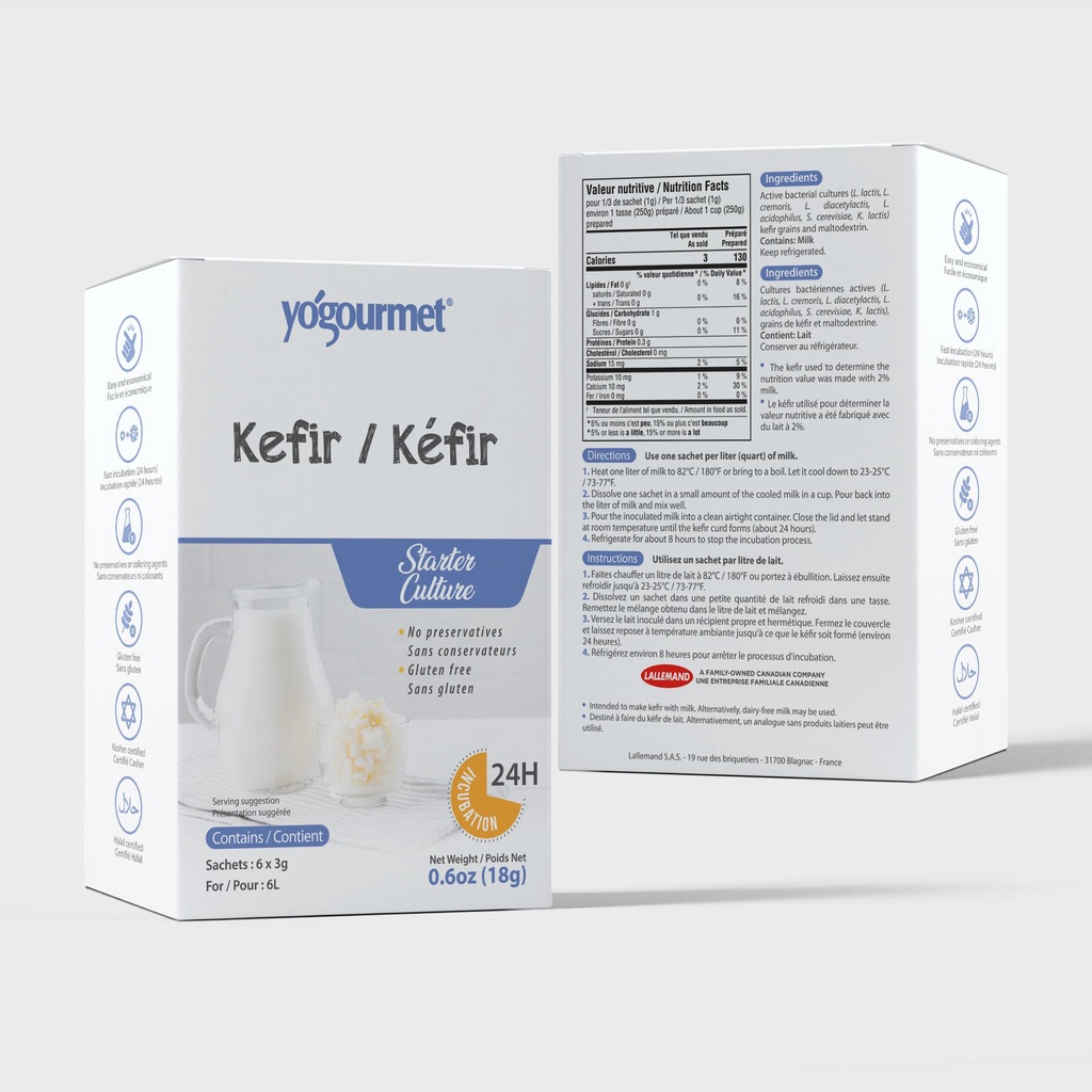 Men làm sữa chua hữu cơ Kefir yogourment 18gr