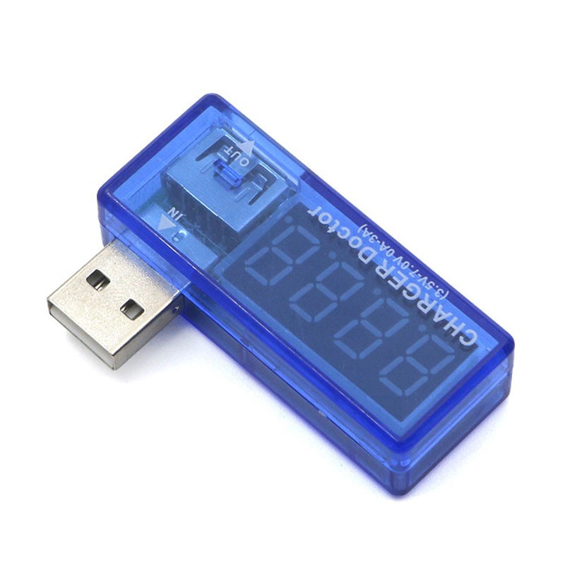 Kỹ thuật số USB Điện thoại di động Sạc Điện áp hiện tại Máy đo điện áp Mini USB Charger Bác sĩ Vôn kế Ampe kế