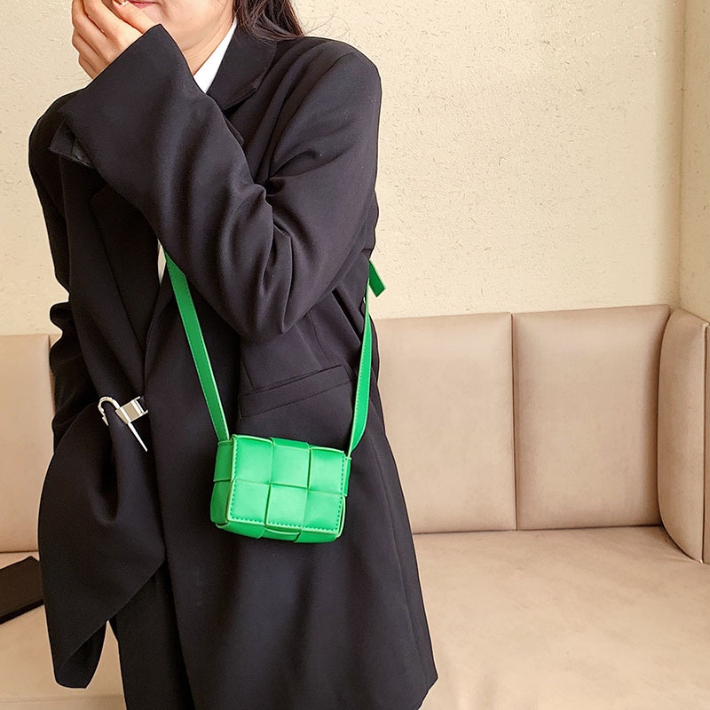 Thời Trang Túi Da PU Đeo Chéo Hình Vuông Nhỏ Đựng Điện Thoại Chất Lượng Cao Cho Nữ