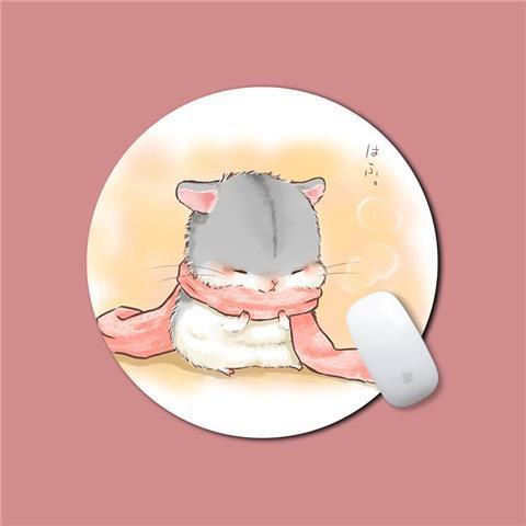 Tấm Lót Chuột Hình Tròn Dày Dặn Chống Trượt Họa Tiết Hoạt Hình Dễ Thương
