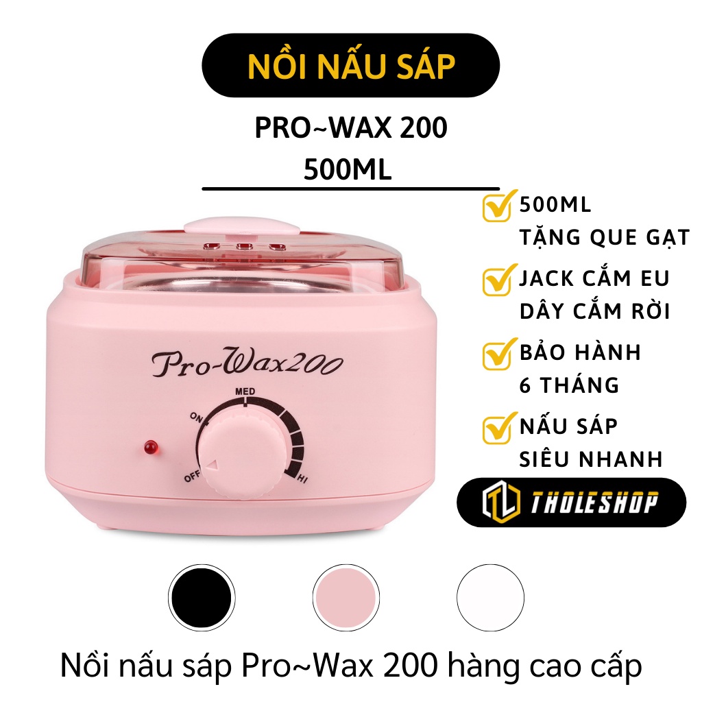 Nồi Nấu Sáp Wax Lông Hạt Đậu Pro~Wax 200 Hàng Cao Cấp Loại 1 - Nồi Đun Sáp Nóng Chảy Tặng Que Gạt Triệt Lông 1011