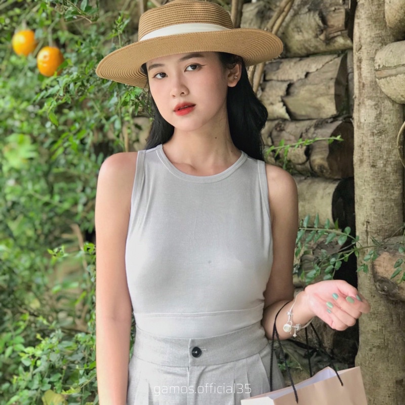 Áo Ba Lỗ Cotton Basic Cutout Gamos