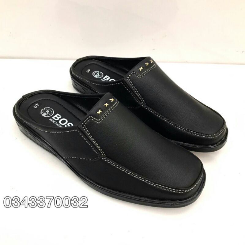 Giày sapo nam mẫu mới..kiểu dáng đẹp..da mềm..mã SP11..màu đen.. đế khâu sẵn rất chắc chắn