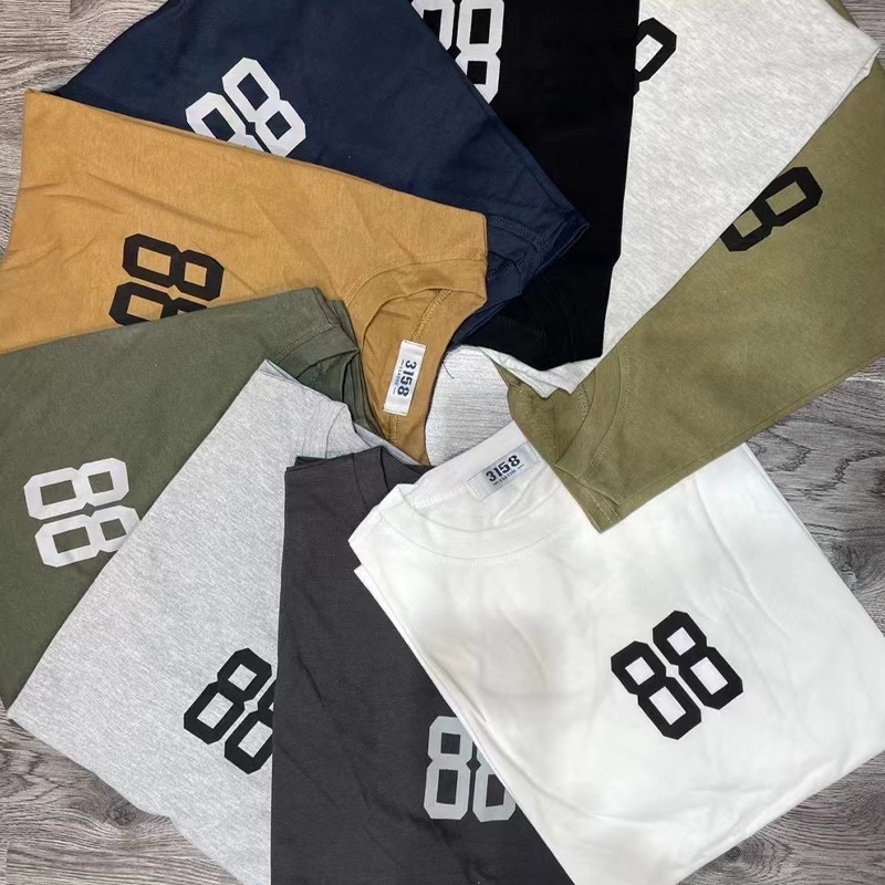 Aó phông nam nữ 3158 tay lỡ form rộng in hình thun unisex chất cotton hàng Quảng Châu ANDOSA AT21