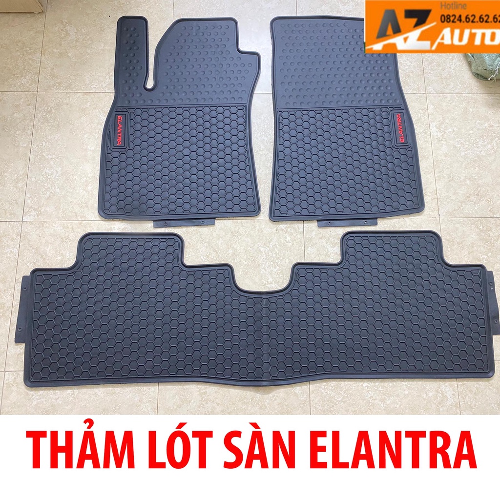 Thảm sàn, lót sàn cao su 3D cho #Hyundai Elantra 2016-20221(hàng cao cấp)