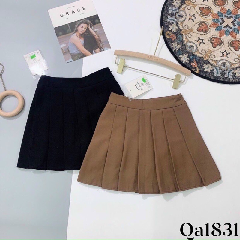 Chân váy tennis lưng cao, váy xếp li hàn quốc m301