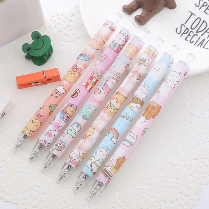 Bút Gel Bấm Thỏ Đáng Yêu Mực Đen 0,5mm Dễ Thương H201