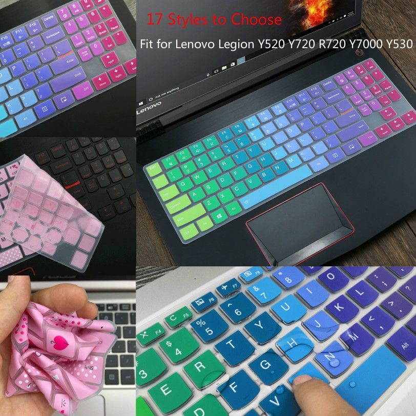 Miếng Dán Bảo Vệ Bàn Phím Bằng Silicon Cho Laptop Lenovo Legion Y520 Y720 R720 Y7000 Y530 15.6 Inch