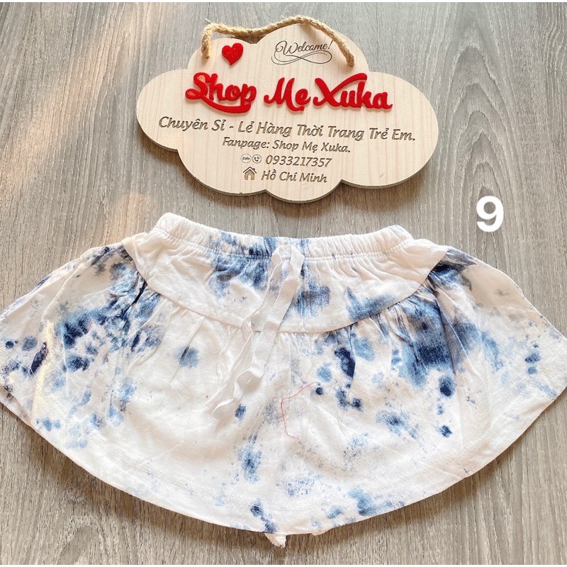 [Mã FAMAYFA2 giảm 10K đơn 50K] (Size 8-10kg) Chân váy ngắn kèm chip bé gái