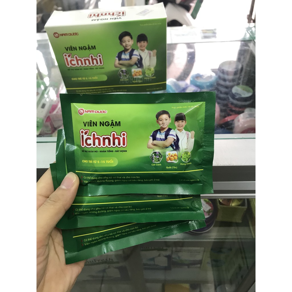 Viên ngậm ích nhi hộp 5 vỉ cho trẻ em và phụ nữ có thai, cho con bú
