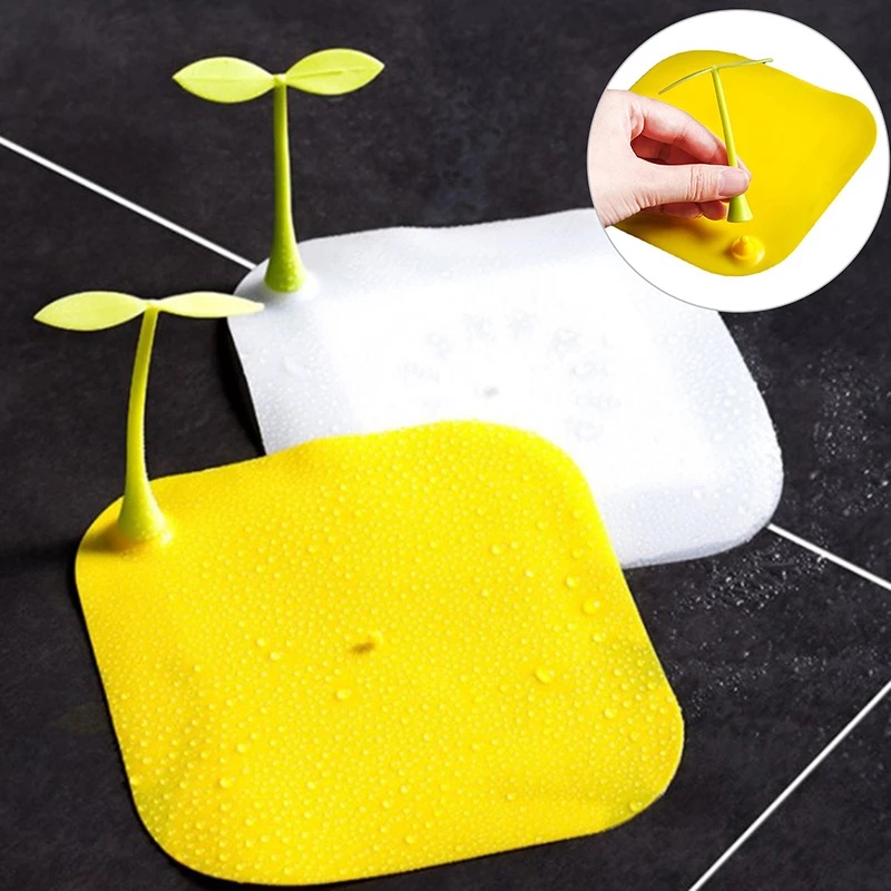 1 Nắp đậy cống thoát nước hình mầm cây bằng silicon 15*15cm