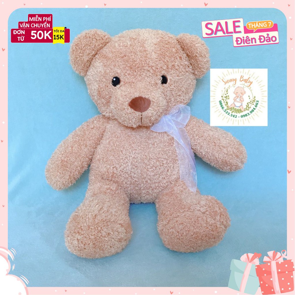 [Ảnh Thật] Gấu Bông Teddy - Thú Nhồi Bông Cao Cấp SIZE 60CM - Hàng Loại 1 - Lông Xù Mềm Mịn