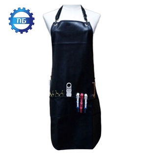 (Hàng Mới Về) Tạp Dề Màu Đen Chống Thấm Nước Bằng Da Pu Có Túi Tiện Dụng Dành Cho Tiệm Làm Tóc