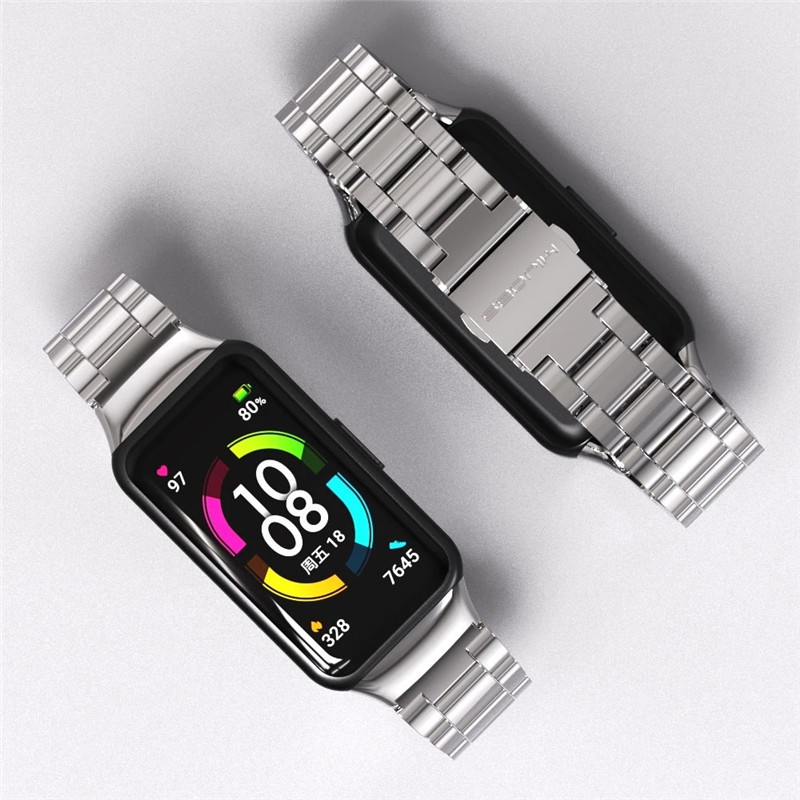 Dây Đeo Inox Cho Đồng Hồ Thông Minh Huawei Band 6 7 8 / Honor Band 6