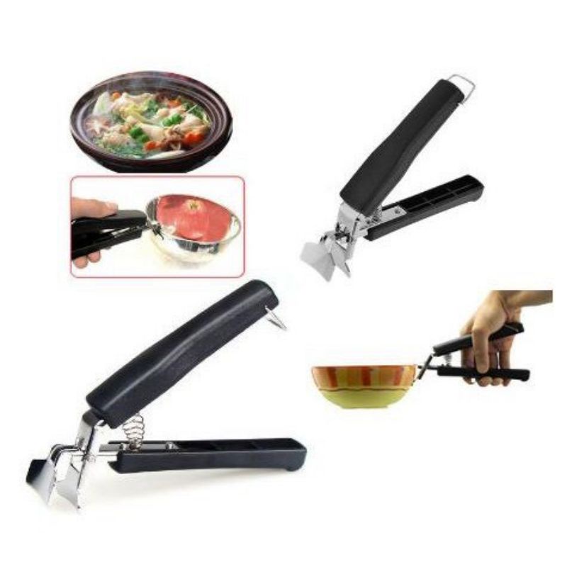 Dụng cụ kẹp inox có lò xo gắp thức ăn chống nóng tay cầm