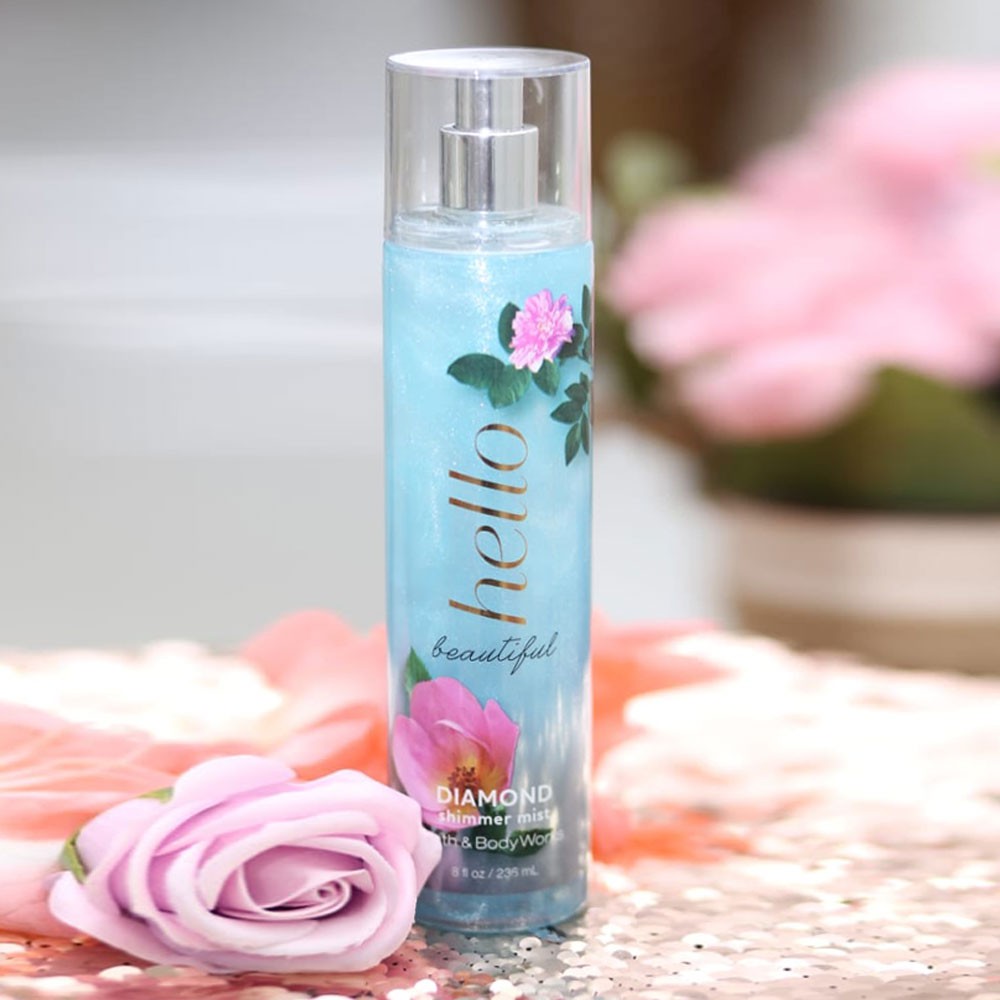 «Mẫu Thử» 🎈 Xịt Thơm Có Nhũ Bath & Body Works Fine Fragrance Mist Hương - HELLO BEAUTIFUL DIAMOND SHIMMER MIST ❃