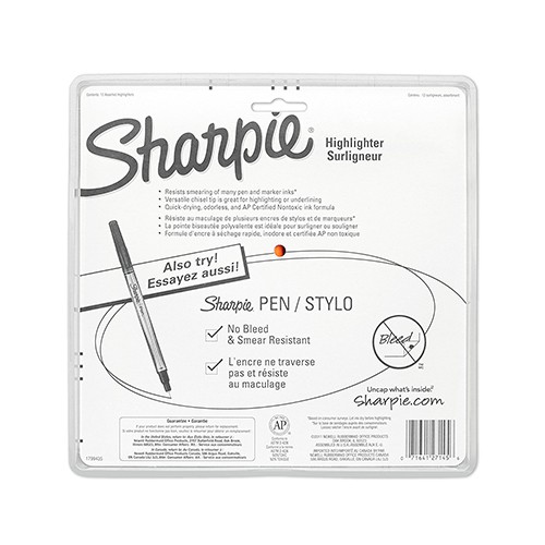 Bút dạ quang nắp đậy ngòi nhỏ Sharpie Pocket Highlighter 2.7mm (Cây lẻ)