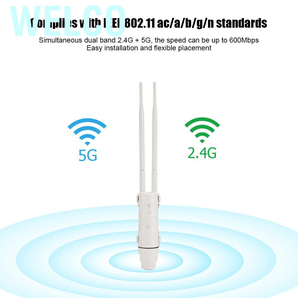 Bộ Khuếch Đại Sóng Wifi Tốc Độ Cao Welco Ac600 2.4g + 5g 100-240v