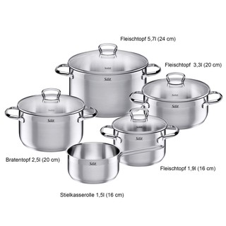 Bộ nồi 5 chiếc Silit Topfset Toskana