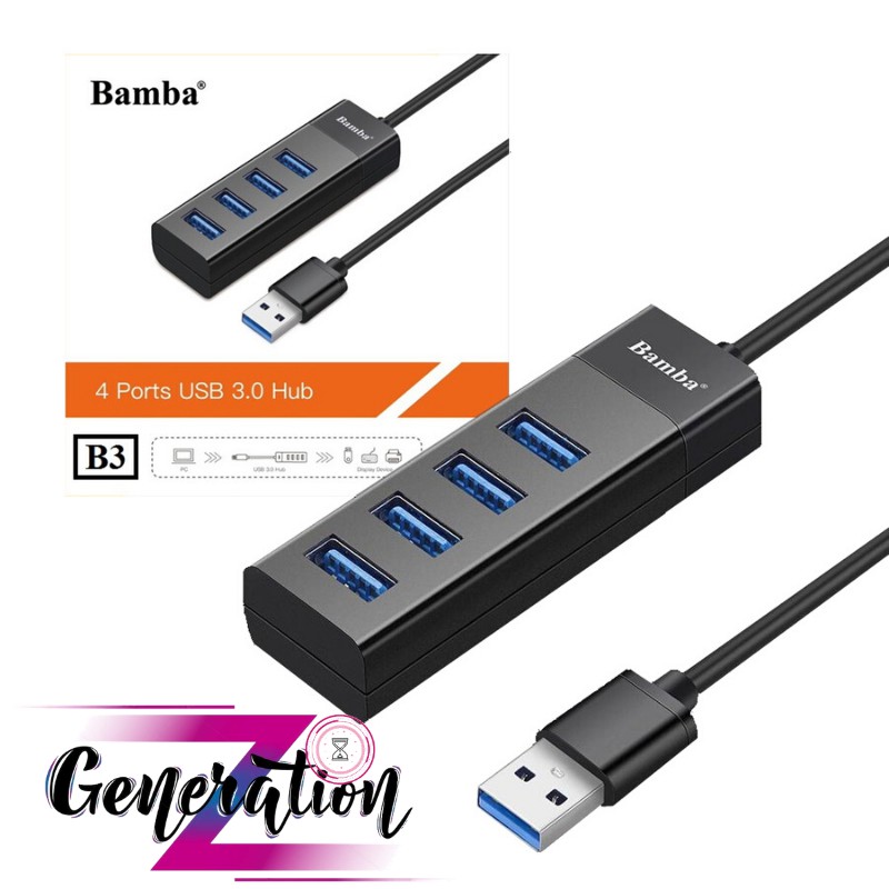 HUB USB 4 PORT 3.0 BAMBA B3