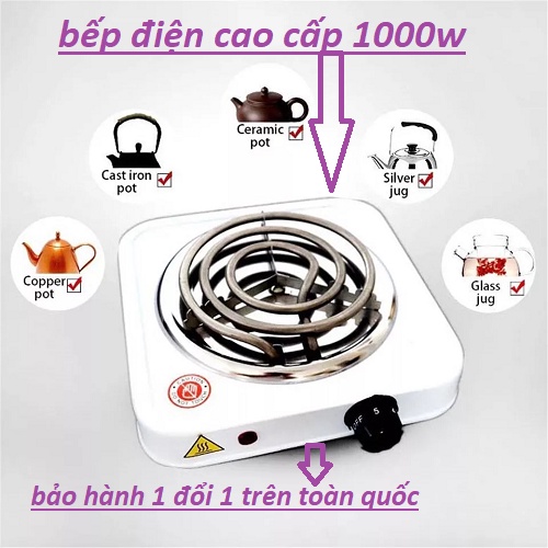 [ 𝑯𝑨̀𝑵𝑮 𝑿𝑰̣𝑵 𝑩𝑨̉𝑶 𝑯𝑨̀𝑵𝑯 12 𝑻𝑯𝑨́𝑵𝑮 ] Bếp điện mini 1000w,Bếp hơ lá trầu cho bé...  5 chế độ điều chỉnh nhiệt độ