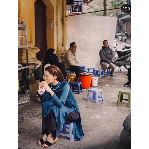 ÁO DÀI ĐI CHÙA/LỄ TONE MÀU TRẦM