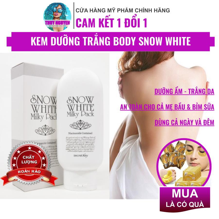 dưỡng trắng da body và mặt cao cấp snow white milky pack Hàn Quốc ( Hàng chính hãng-siêu rẻ)