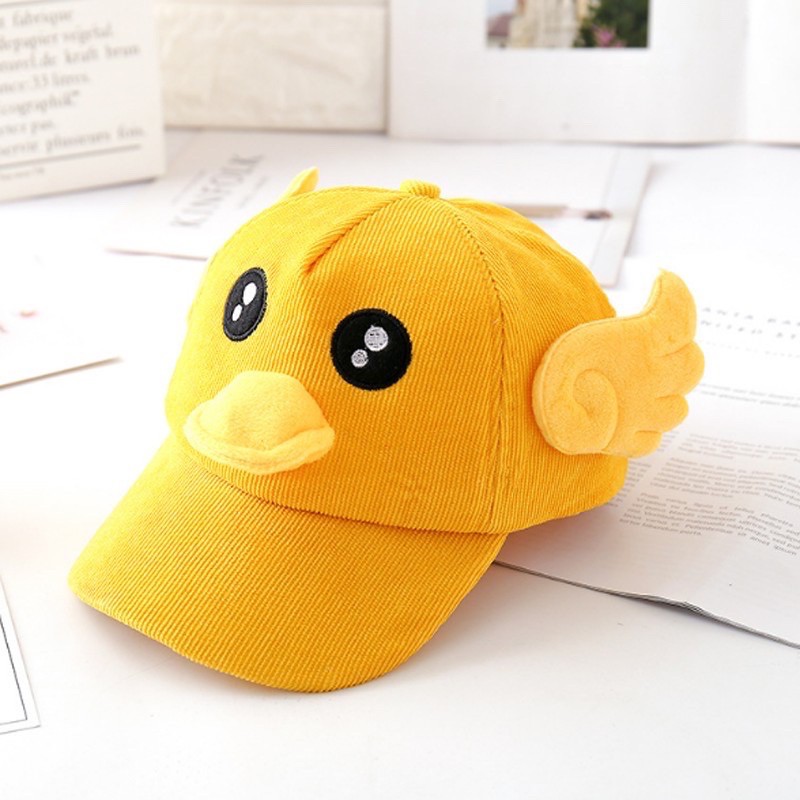 Mũ vịt kêu màu vàng cho bé trai bé gái 2 tuổi đến 6 tuổi