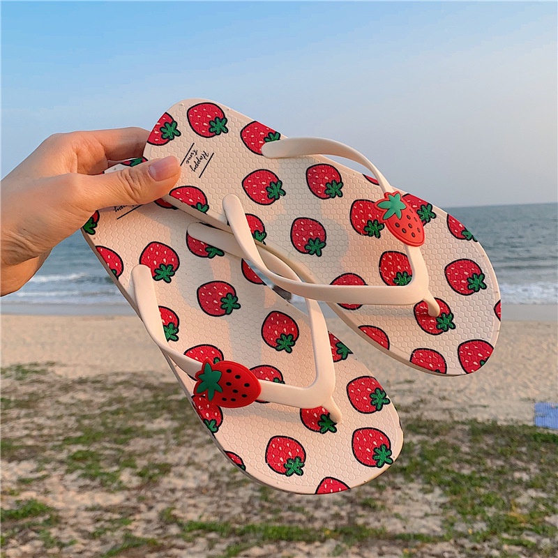 Dép lào, tông lào nữ hình trái dâu cute