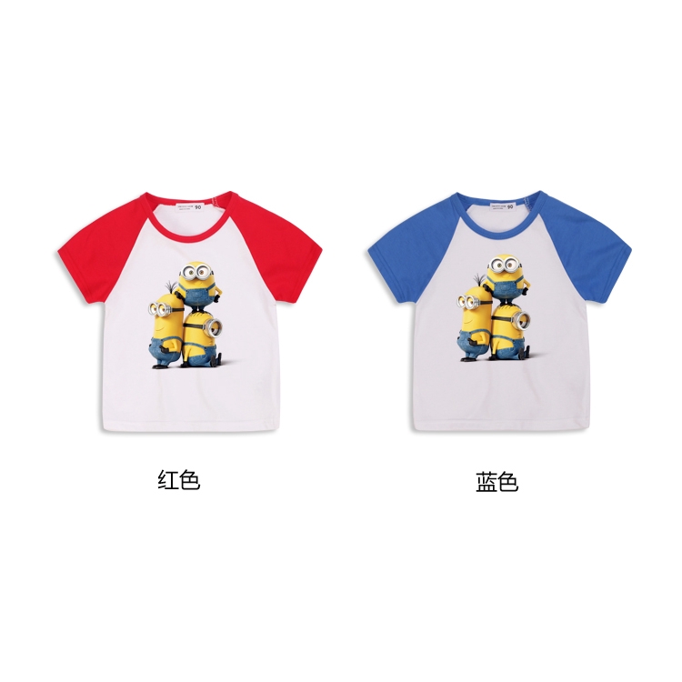 Áo thun tay ngắn in hình Minion dễ thương 6 màu lựa chọn cho bé