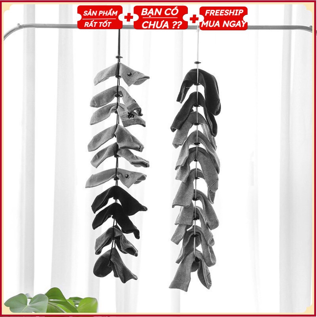 PVN20228 Dây phơi tất, vớ, quần áo có thể điều chỉnh kích thước T2
