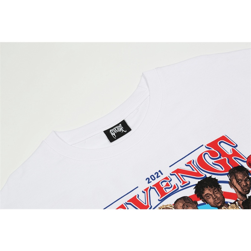 Áo Thun Tay Ngắn Cổ Tròn In Họa Tiết Nhiều Màu Sắc Bằng Cotton Thời Trang Unisex