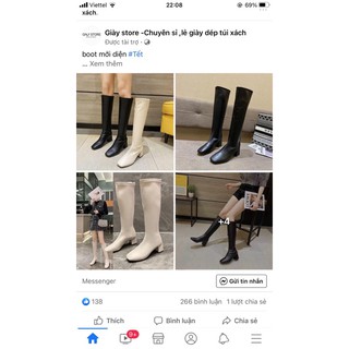 Pass boots màu kem sz 36 giá 200k new 100% kèm ảnh thật