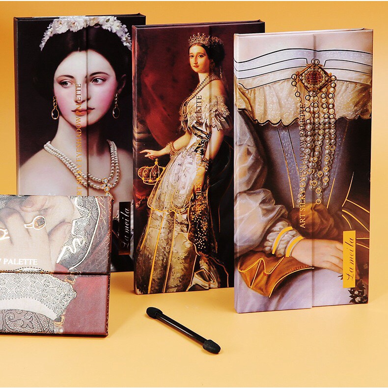 Bảng phấn mắt 12 ô lameila hoàng cung cổ trang xinh đẹp màu lì lâu trôi ánh nhũ phấn má tiện dụng Xilin House | BigBuy360 - bigbuy360.vn