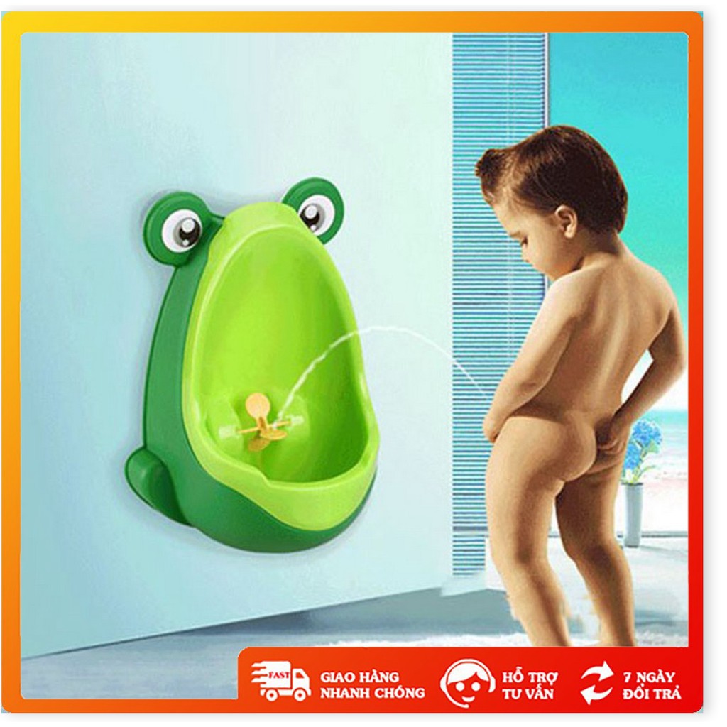 Bộ dụng cụ vệ sinh 🦋FreeShip🦋 Bộ dụng cụ đi vệ sinh hình con ếch siêu dễ thương cho bé trai - ADK