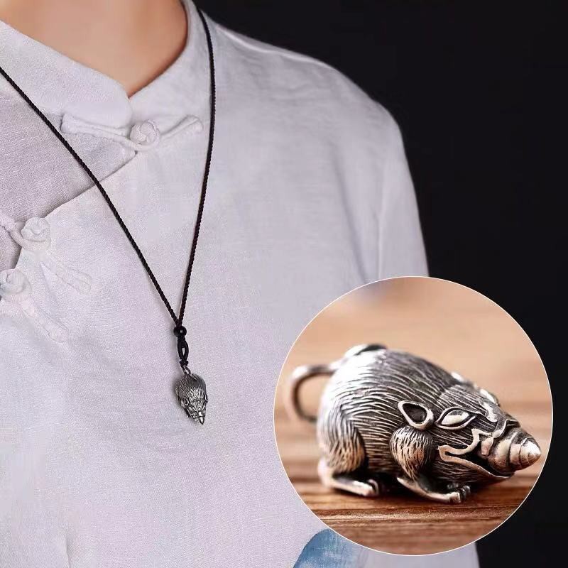 Chuột chiêu tài bạc 999 (3cm) (CHUỘT BÁU NHẢ NGỌC MANI)