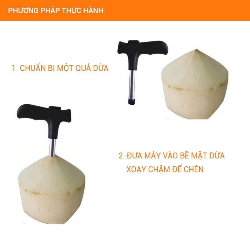 [Mã LIFEXANH03 giảm 10% đơn 500K] Dụng cụ khui dừa, dụng cụ đục lỗ trái dừa siêu nhanh tiện lợi