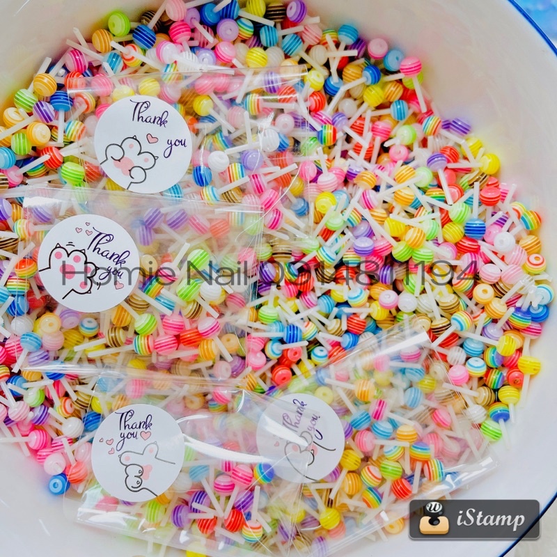 Charm kẹo mút đính móng tay