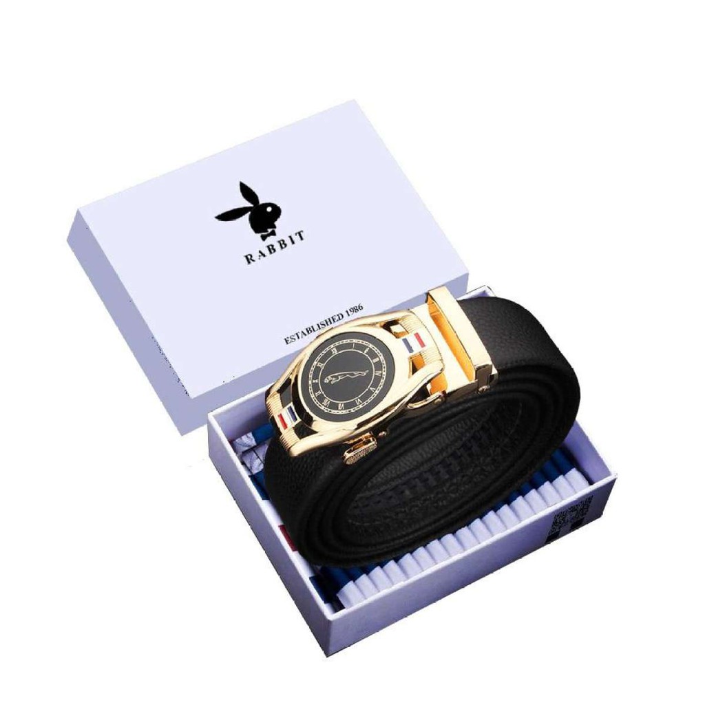 Bộ quà tặng Thắt lưng/ dây nịt nam mặt đồng hồ hãng sang trọng (Dòng cao cấp)