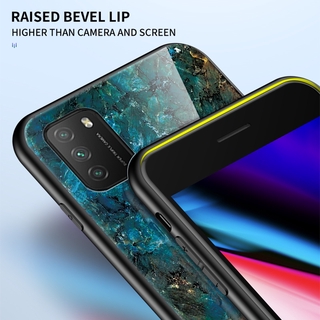 2021 Casing  Xiaomi  For Case Redmi Note 10 2021   Poco M3  Redmi 9T  Mi 10T Pro Poco X3 NFC Case Phone Case Luxury Marble Pattern Tempered Glass Hard Case