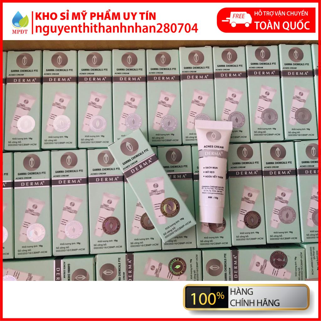 Kem mụn Derma Anti Acne Cream chính hãng giảm mụn, mờ thâm, đầu đen, mụn ẩn, mủ