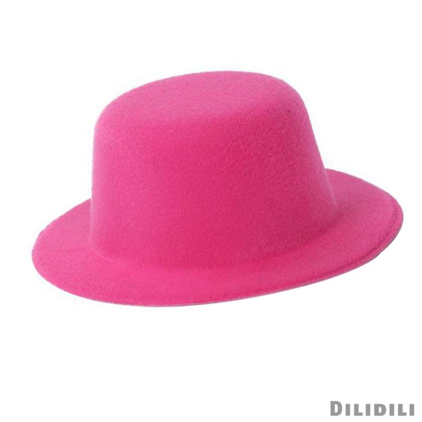 1/3 Cool BJD Dolls Felt Top Hat Round Bowler Cap for SD LUTS YOSD Dollfie AS DZ Doll Clothing Accs
