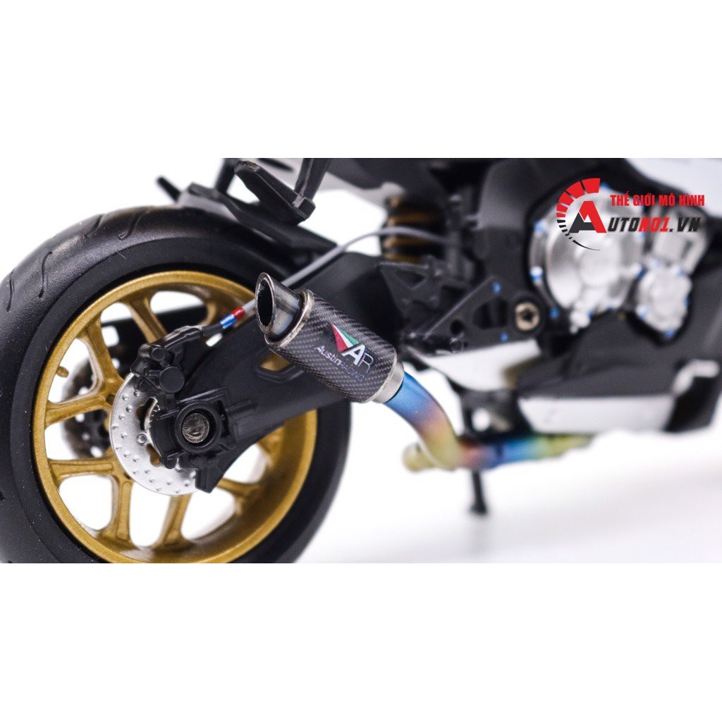 MÔ HÌNH XE YAMAHA R1M 60TH ANNIVERSARY YELLOW VER 1 - ĐỘ PÔ AR KIM LOẠI AUTONO1 D141