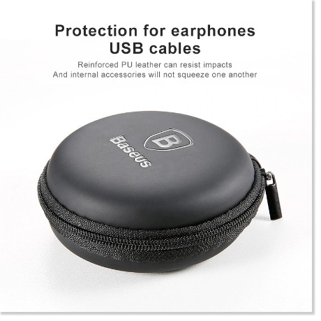 Túi Thân Cứng Mini Baseus Hộp Đựng Bảo Vệ, Chống Rối Tai Nghe/Cáp Sạc USB/Thẻ Nhớ SD TF - TopEcom
