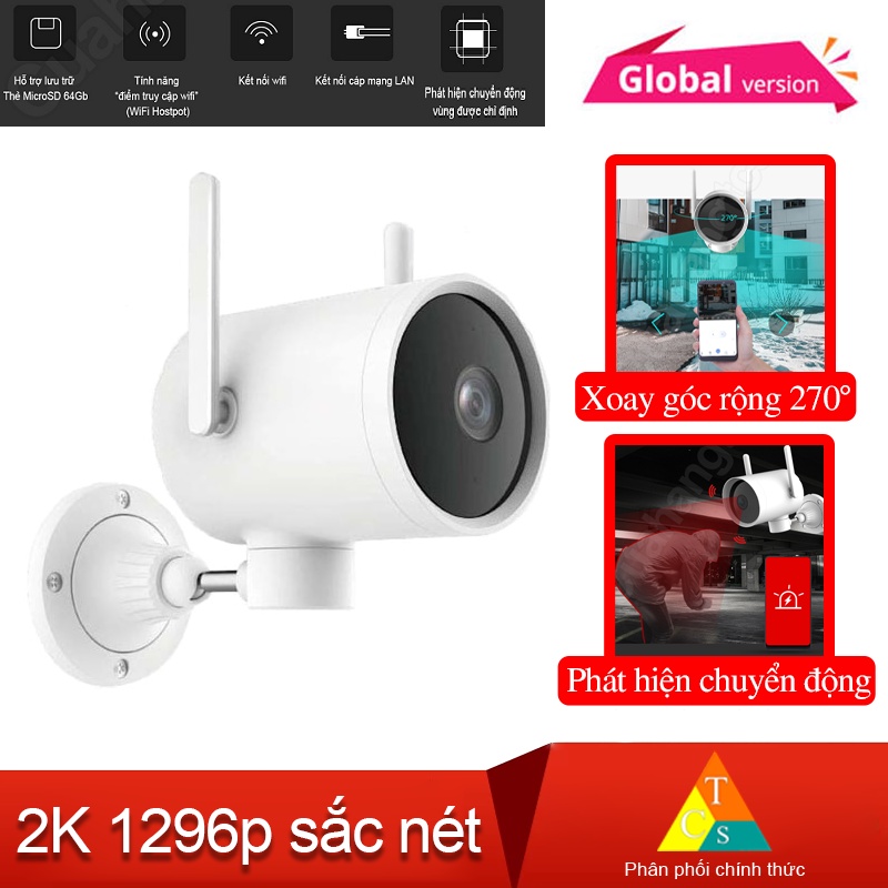 Camera ngoài trời Xiaomi IMILAB xoay 270 độ EC3 2K quốc tế Xiaomi