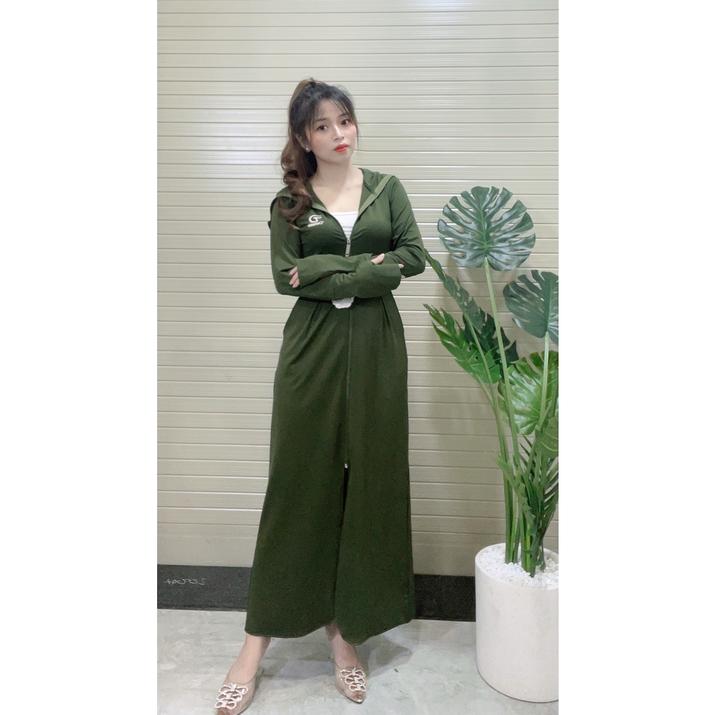 Áo khoác chống nắng toàn thân thun Nhật cao cấp