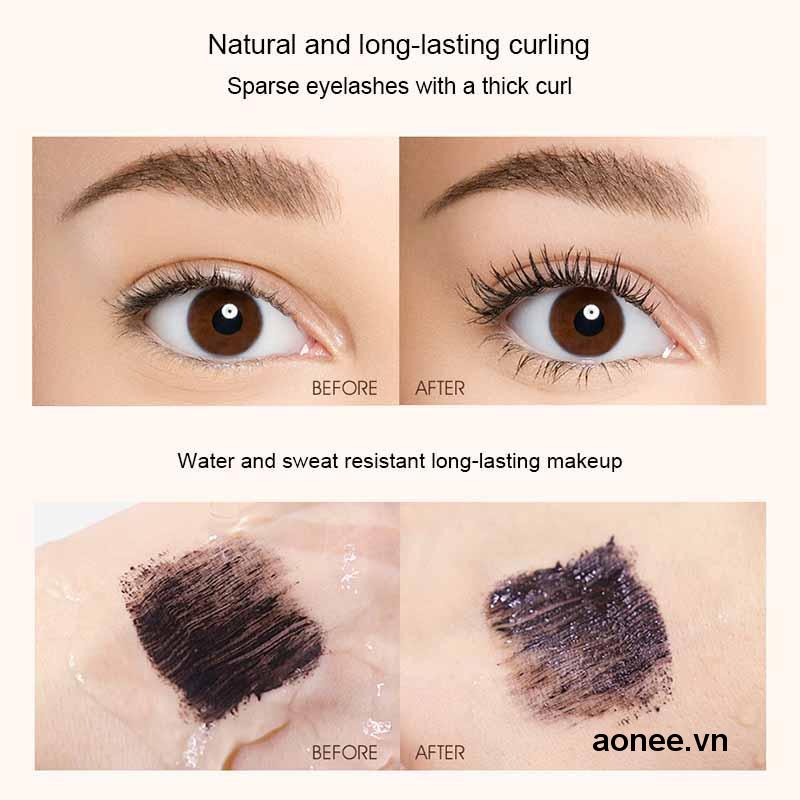 ✨✨O.two.vn Mascara Uốn Cong Làm Dày Lông Mi Kháng Nước Chống Thấm Mồ Hôi
