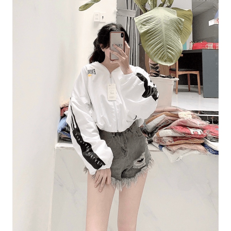 Áo Khoác Nữ 2 Lớp Phối Sọc Tay Có Nón - CLITUS FASHION